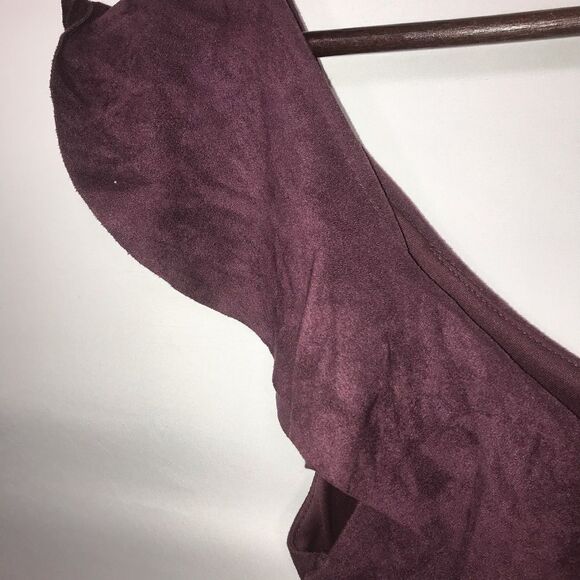 Women's Luxe Apothetique Dark Purple Ruffle Dress - Picture 9 of 13